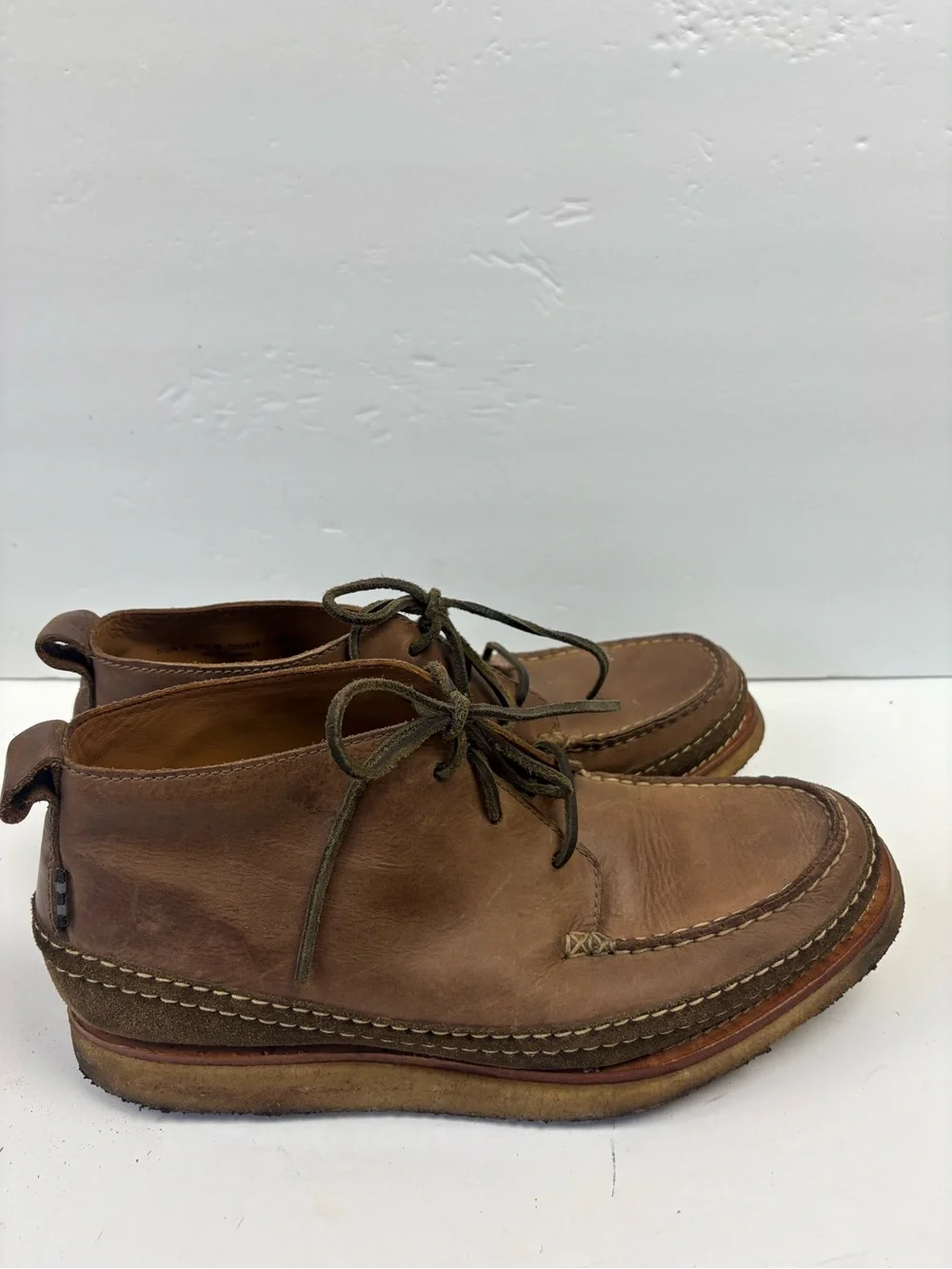 Cole Haan X Todd Snyder Olmstead Brown Suede/Leather Mens Moc Chukka Boot 10.5M